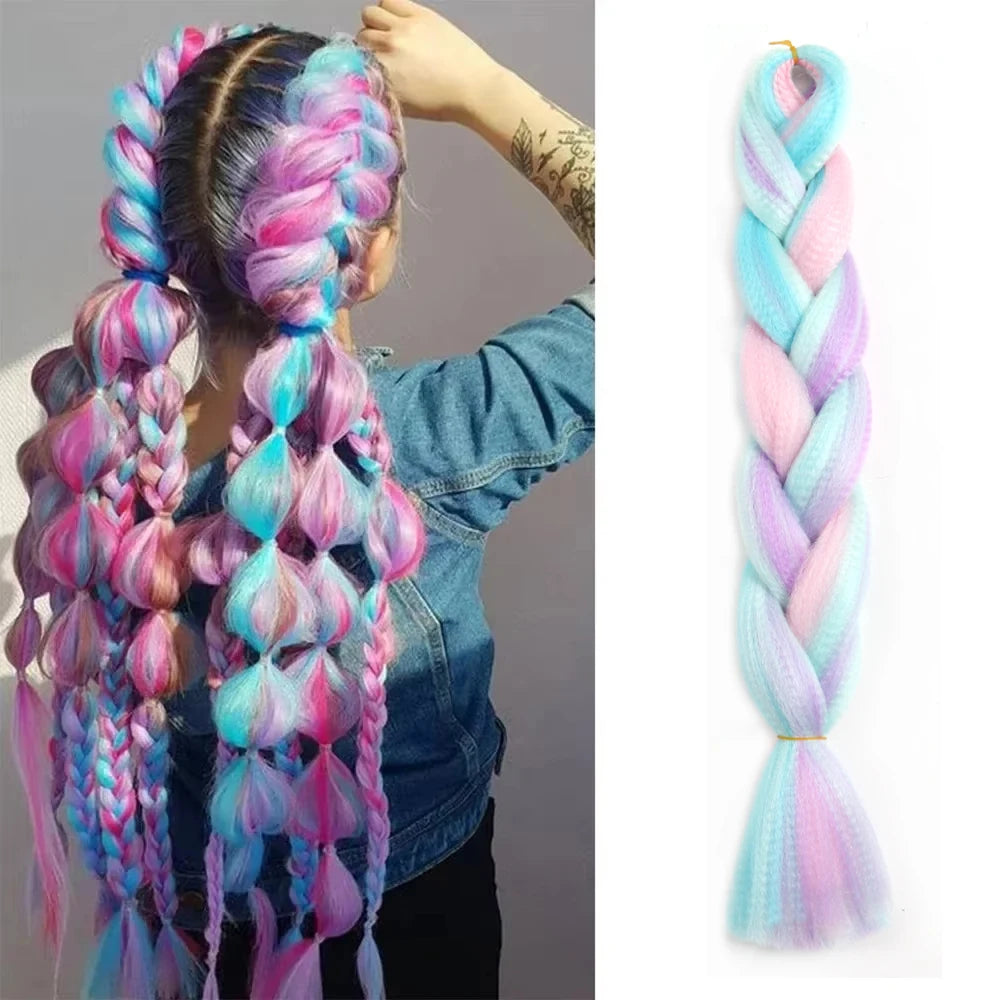 Purple Blue Braiding Hair Extensions
