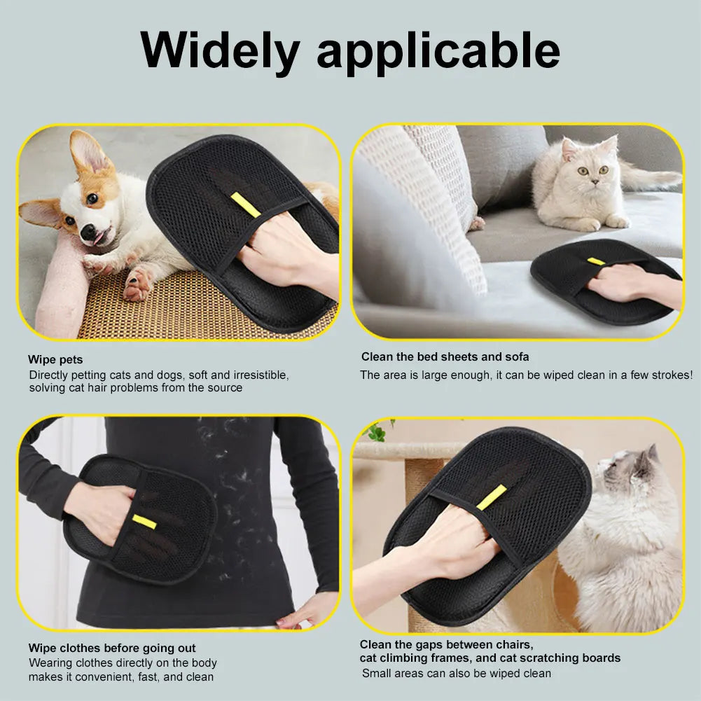 Pet Hair Remover Glove Set For Easy Grooming