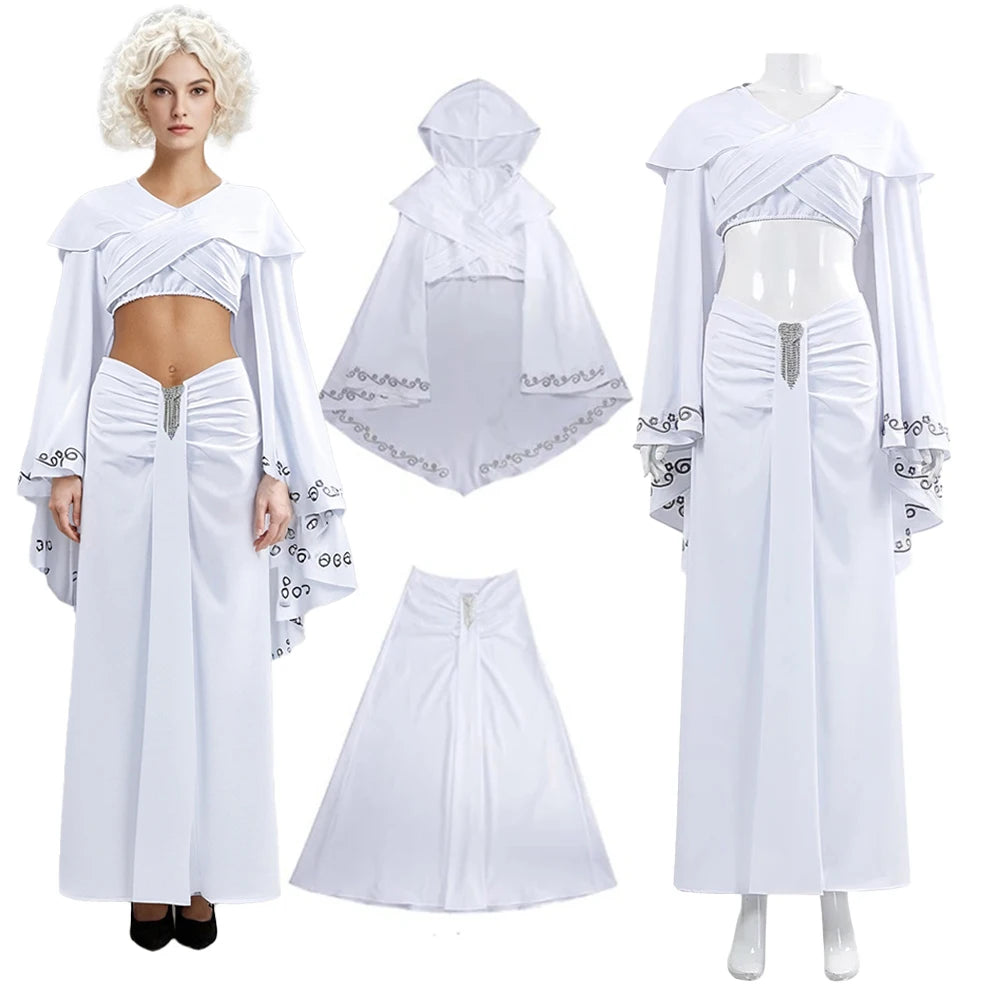 Cosplay Costume Play Elegant White Dress