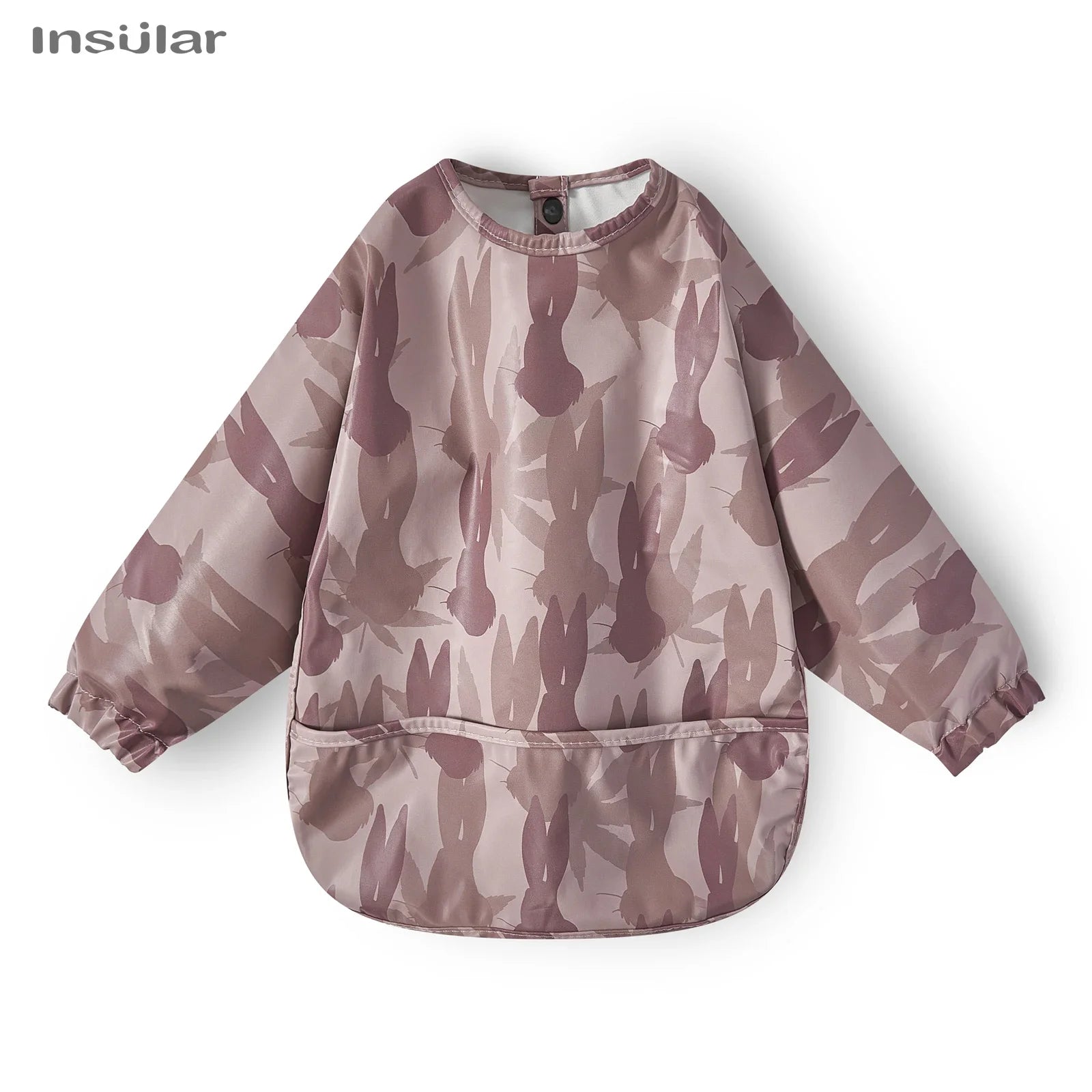 Cute Cartoon Animal Waterproof Long Sleeve Toddler Feeding Smock Bib