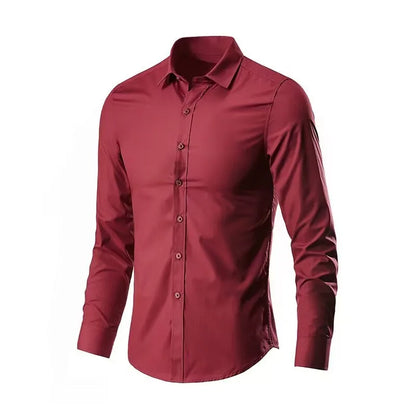 Mens Anti-Wrinkle Dress Shirt Stylish Duo