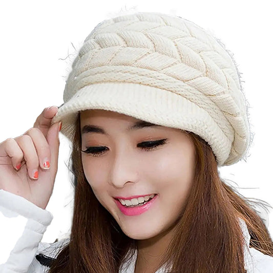 Womens Winter Knit Beanie Stylish & Warm