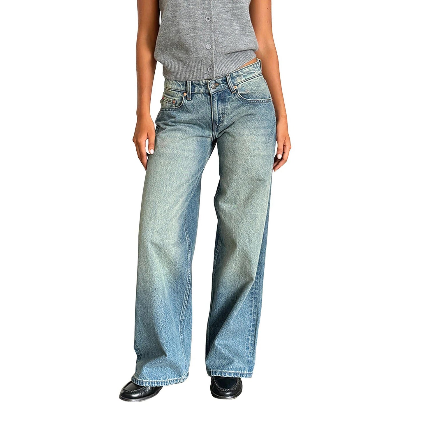 Womens Low Rise Jeans Trendy Fit