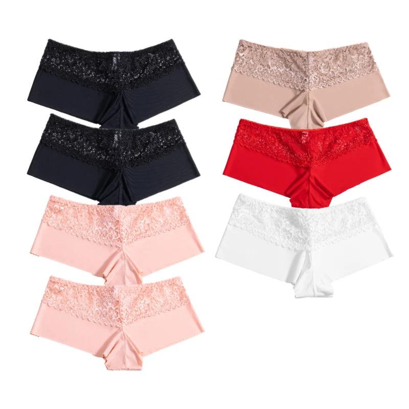 Womens Lace Boxer Panties Set 7PCS