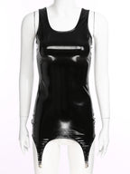 Black Latex Mini Dress and Bodycon Dress