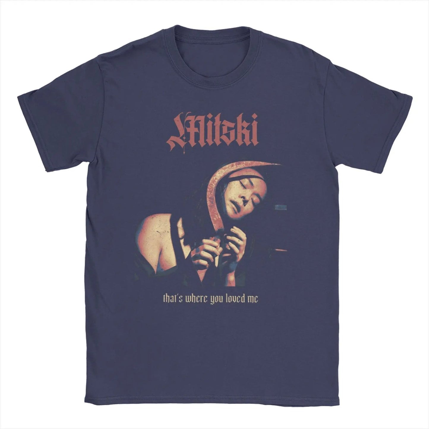 Mitski 90s Novelty Oversized Cotton T-Shirt for Men - Summer Short