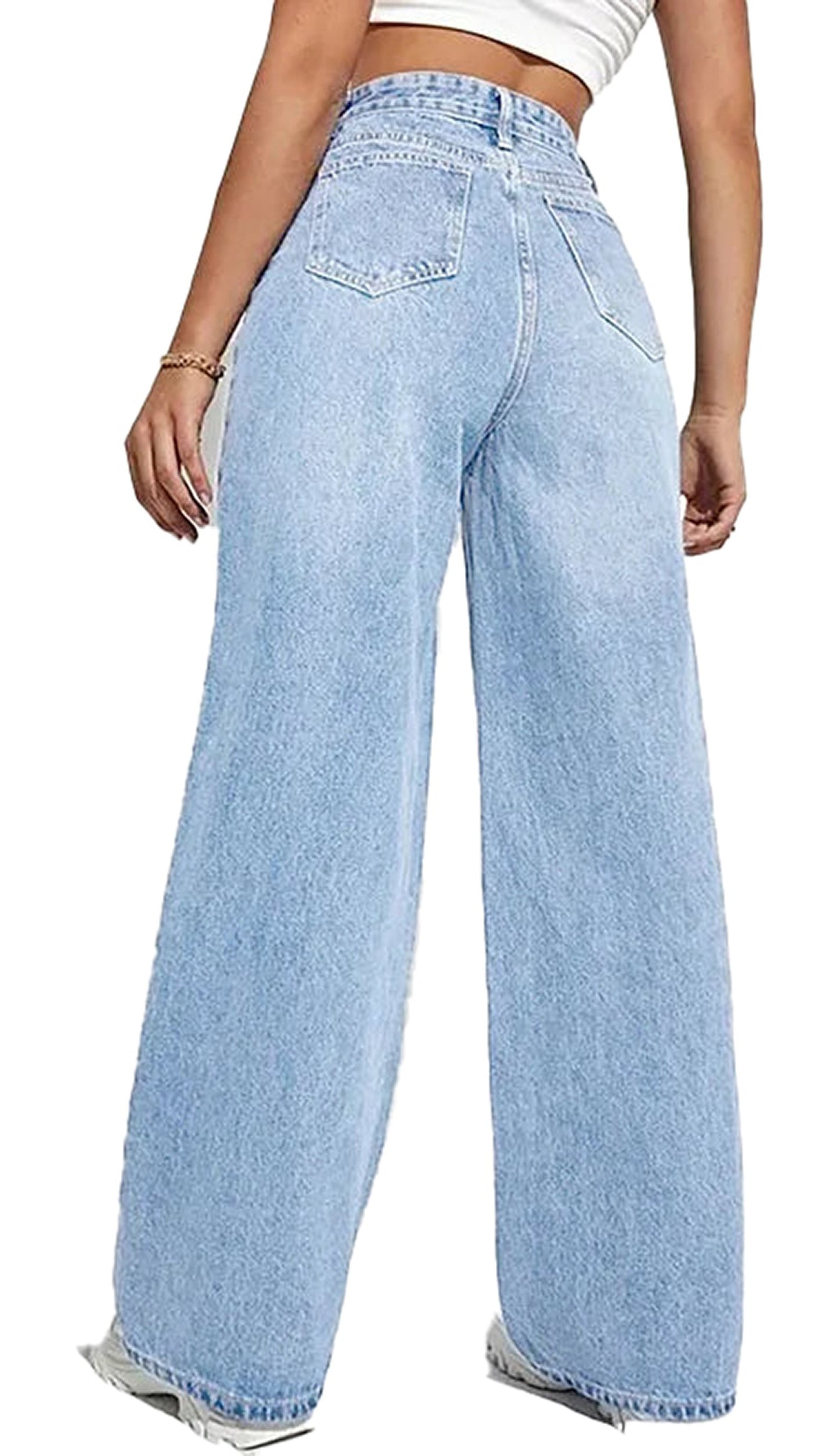 Womens Wide Leg Jeans High Waist