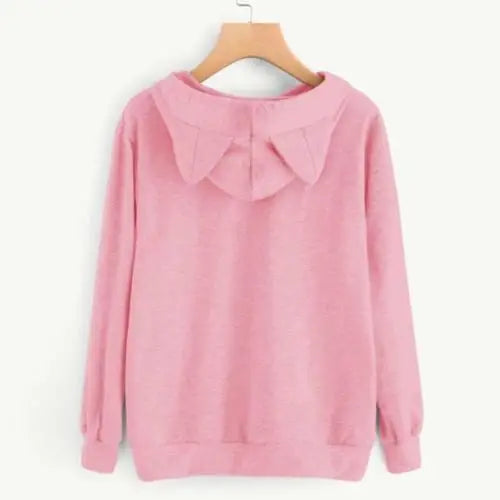 Womens Oversized Cat Ear Hoodie