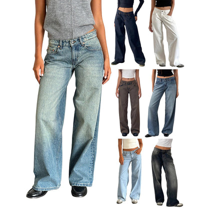 Womens Low Rise Jeans Trendy Fit