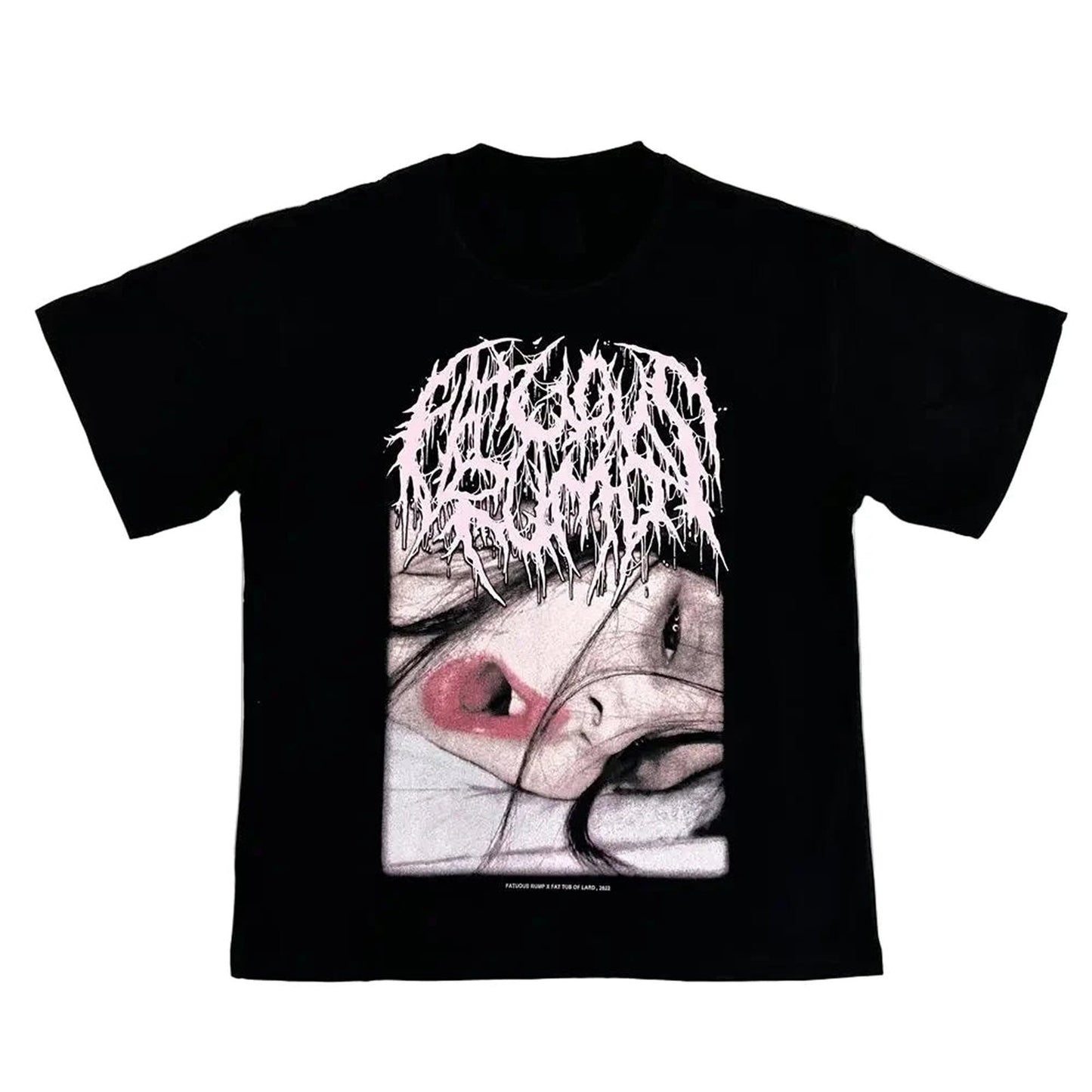 Front View of Retro Hot Girl Printed Cotton T-Shirt for Men