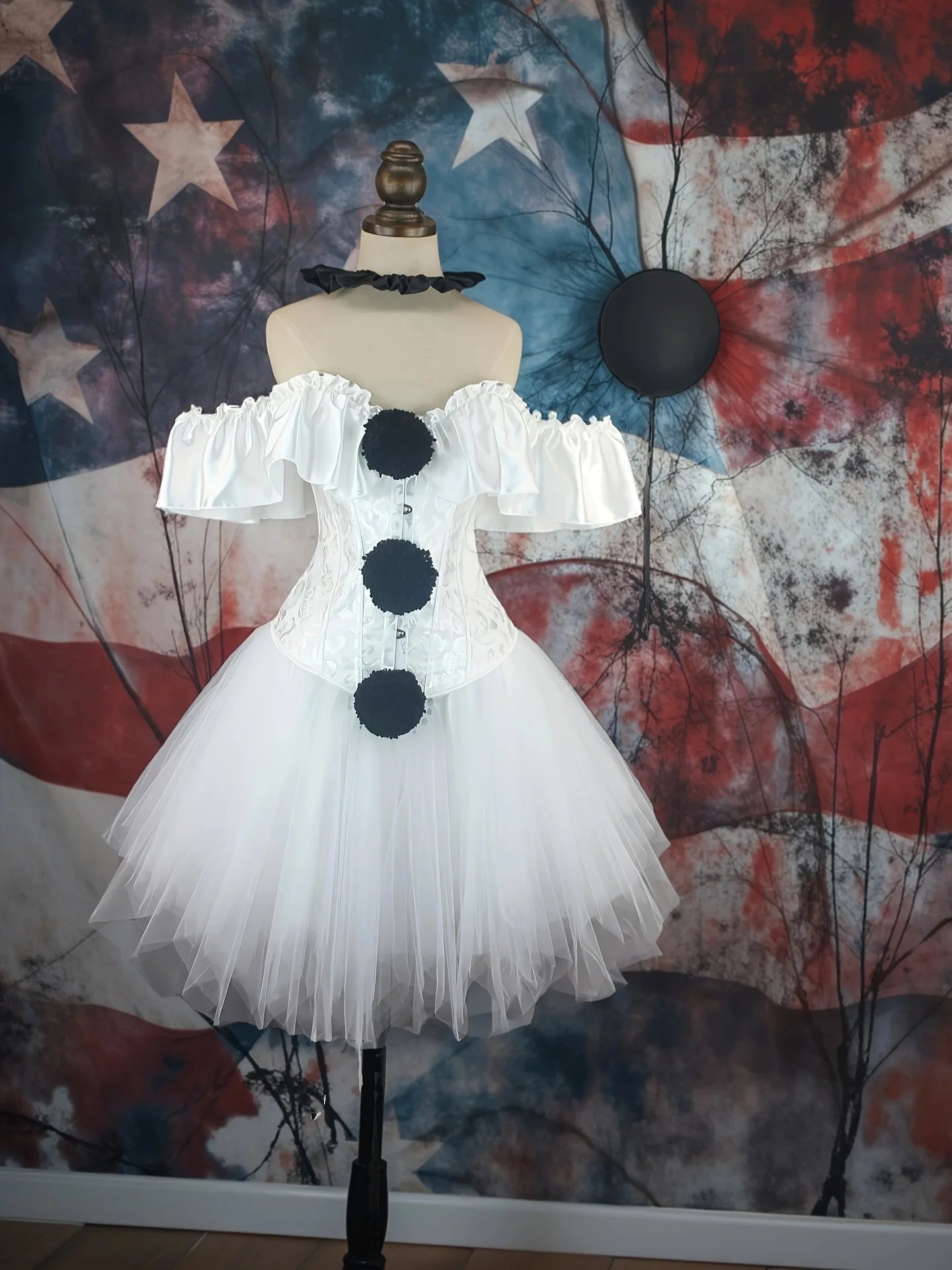 Cosplay Costume Play Dress with Ruffles