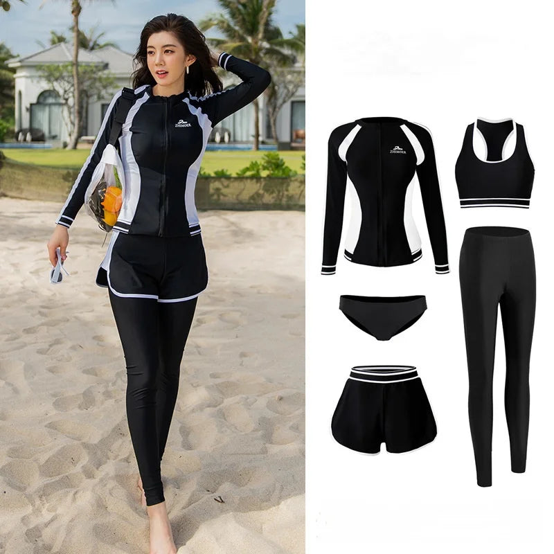 Couples Rash Guard 3 - Piece Swimwear Long Sleeve