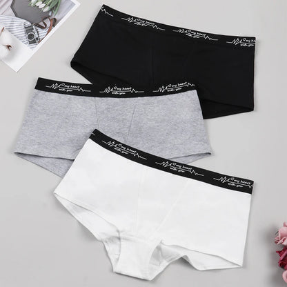 Womens Solid Color Boxer Briefs Set