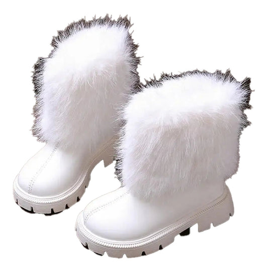 Girls Faux Fur Winter Boots Fashion Style