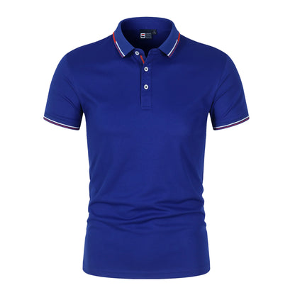 Mens Solid Color Polo Shirt Trendy Style