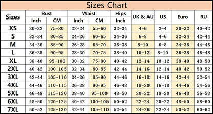 Size chart for satin corset top for women with measurements for bust, waist, and hips
