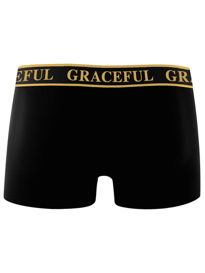 Mens Black Boxer Briefs Set 4 Pieces