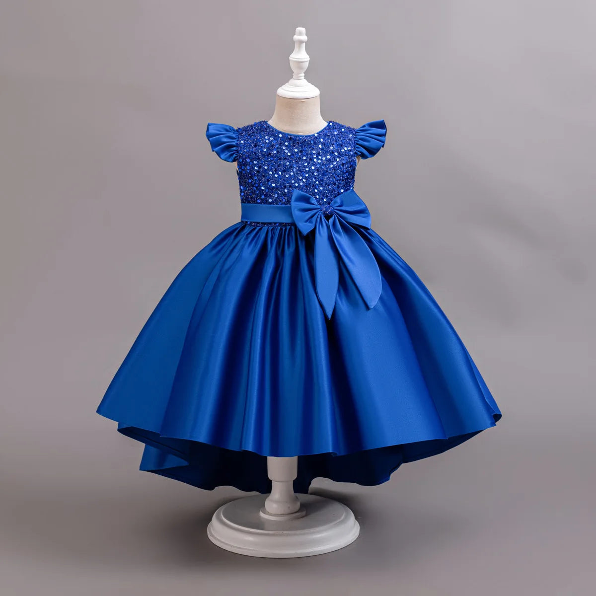 Black Gown Flying Sleeve Sequins Trailing Princess Dress