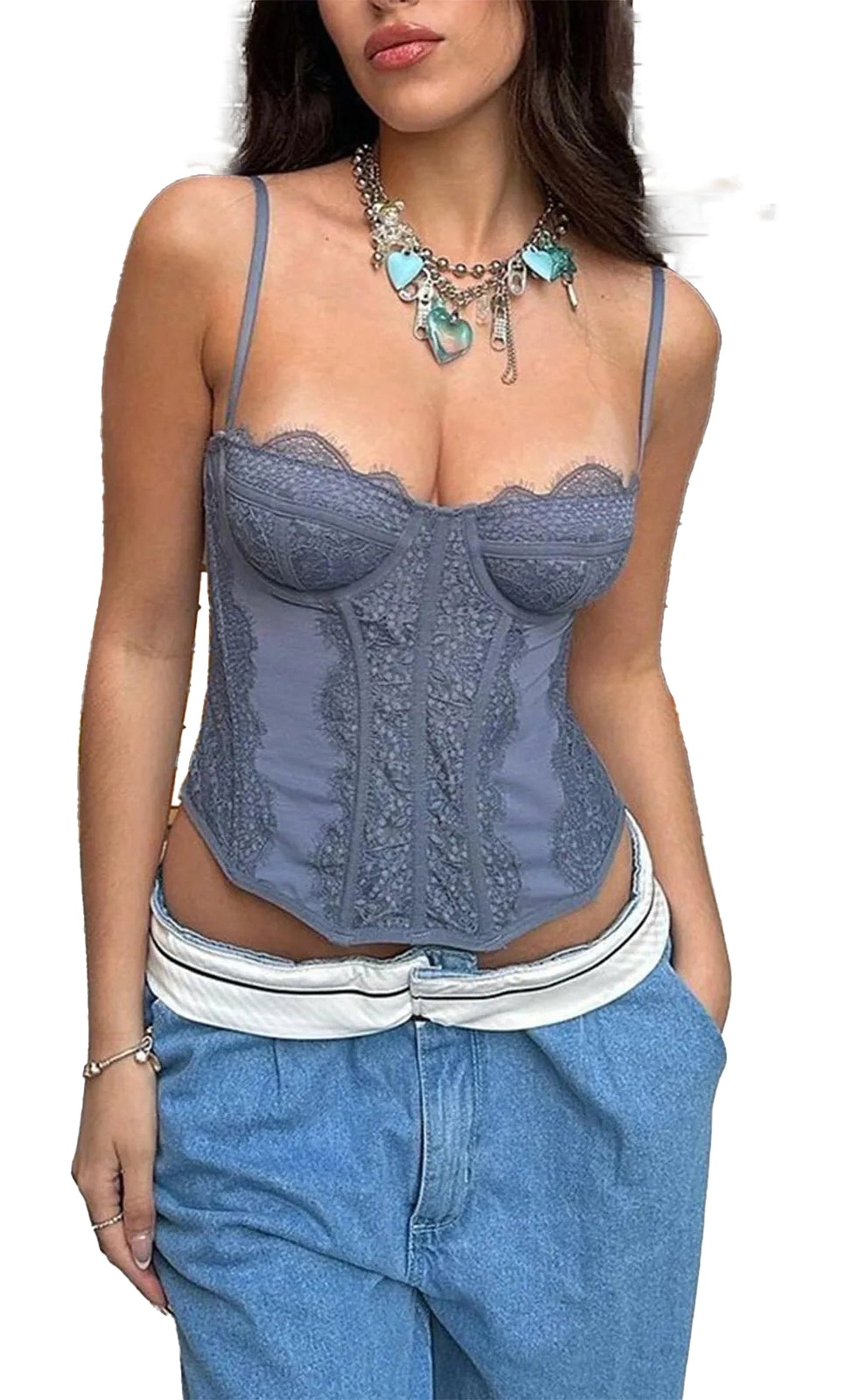 Plus Size Gothic Corset Top In Multiple Colors