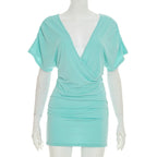 Mini Dress in Aqua - Elegant & Chic Style