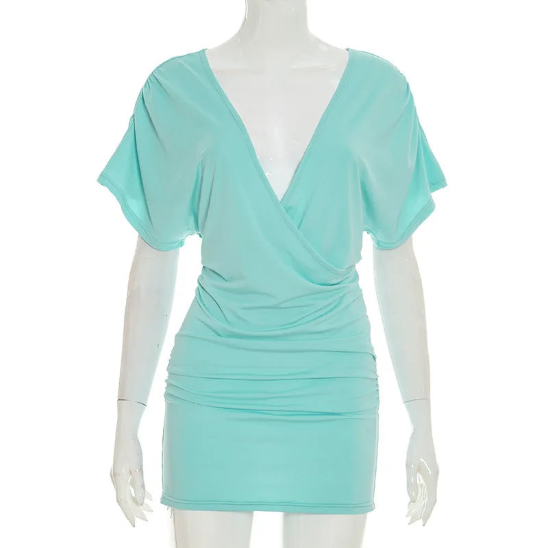 Mini Dress in Aqua - Elegant & Chic Style