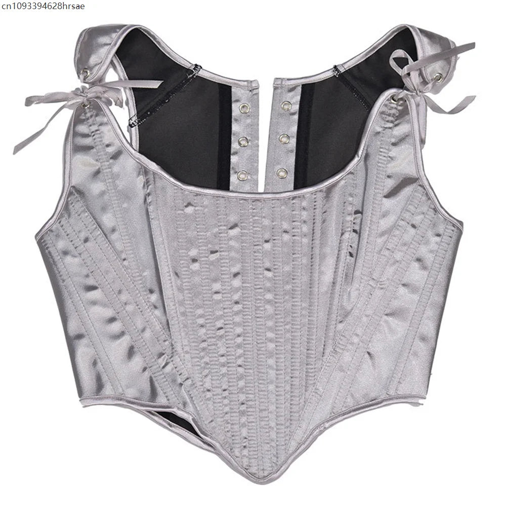 Womens Renaissance Corset Top Overbust Bustier