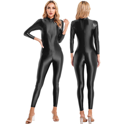 Womens High Neck Bodysuit Trendy Fashion