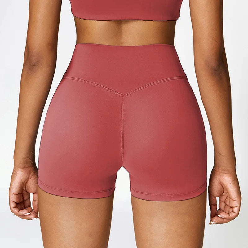 High Waisted Womens Yoga Shorts