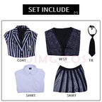 Halloween Costume Striped Suit Set