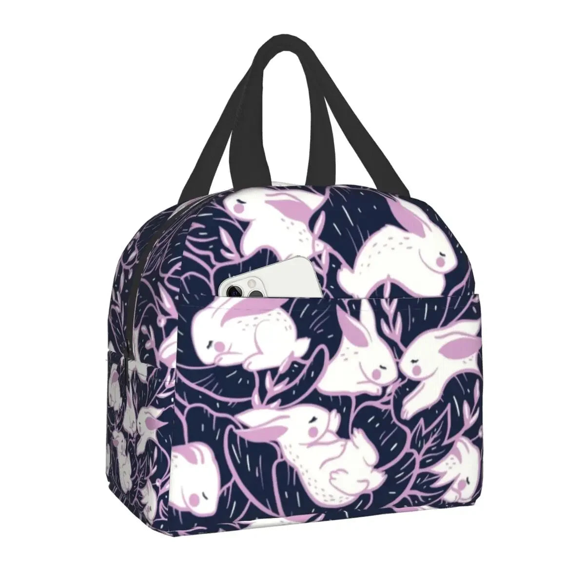 Cottagecore Aesthetic Cute Vintage Frog and Snail Thermal Insulated Lunch Bag