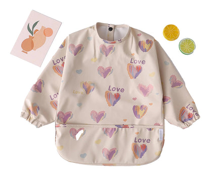 Waterproof Baby Art Smock With Animal Prints
