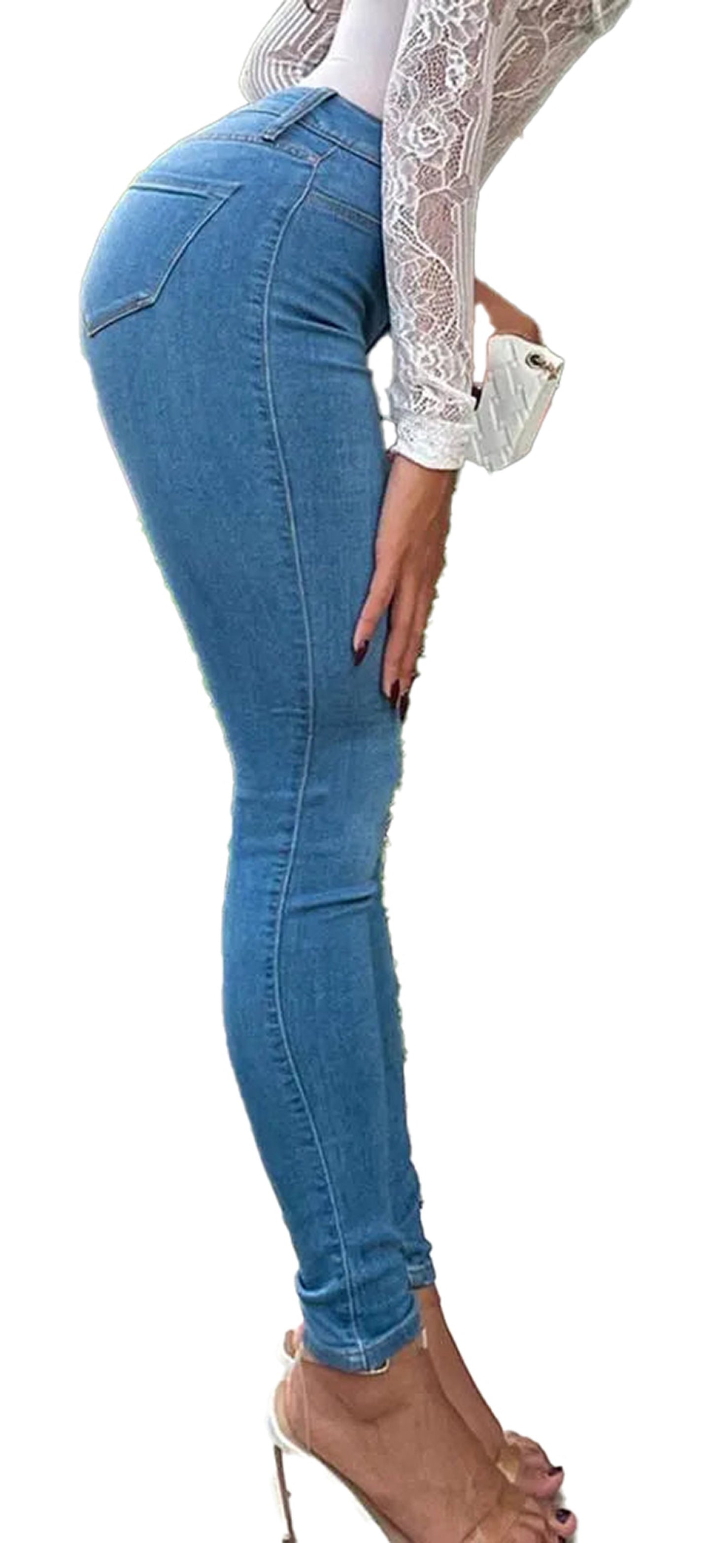 High Waist Skinny Jeans For Women