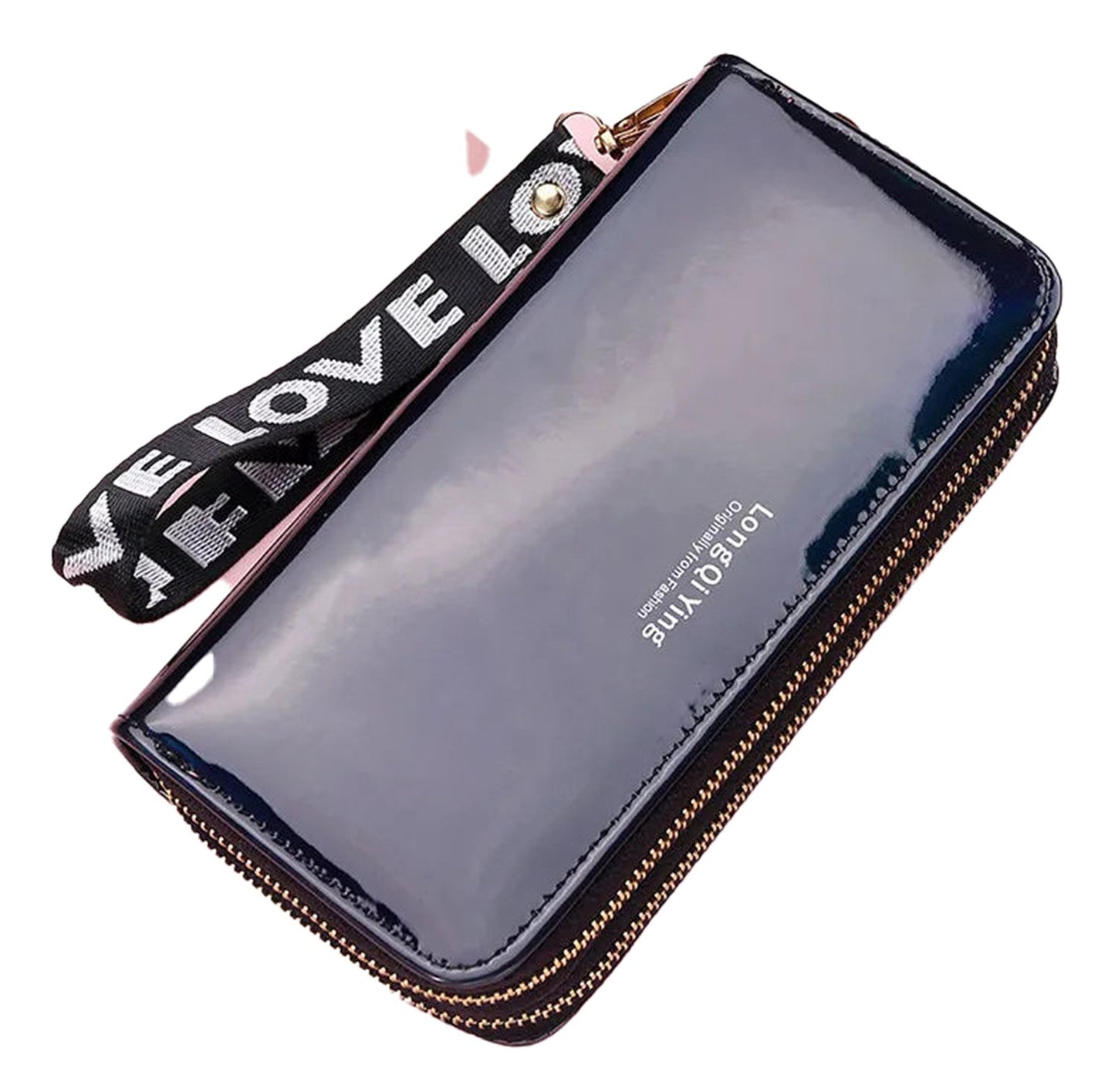 Womens Laser Wallet With Double Zipper