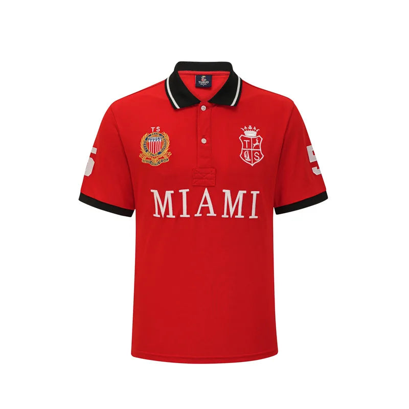 Miami Polo Shirts For Men Trendy Pink Style