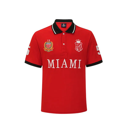 Miami Polo Shirts For Men Trendy Pink Style