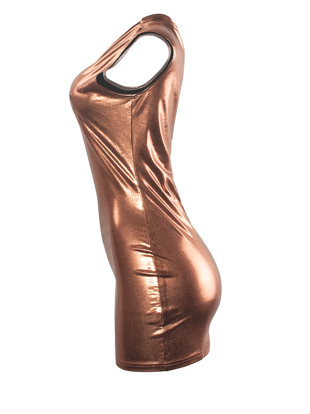 Shiny One-Shoulder and Bodycon Dress