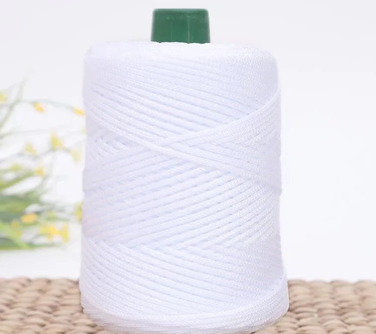 3mm Triple Strand Bright Silk Thread Flat Colorful  Silk Cotton Polyester