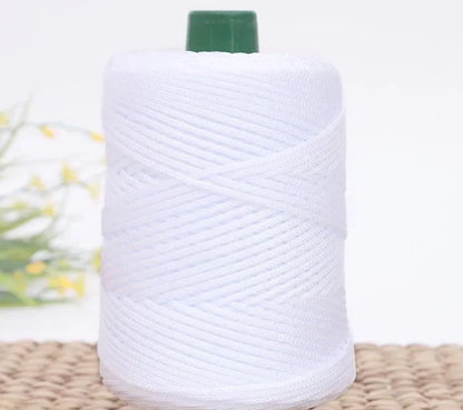 3mm Triple Strand Bright Silk Thread Flat Colorful  Silk Cotton Polyester