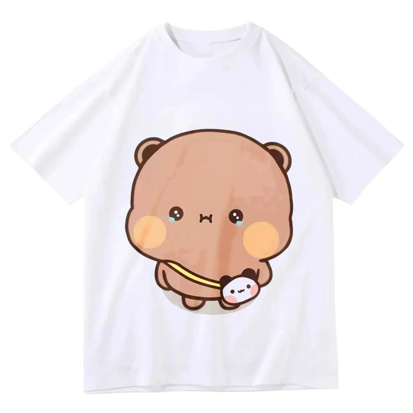 Flat Lay of Cute Anime Girl Harajuku T-Shirt for Women