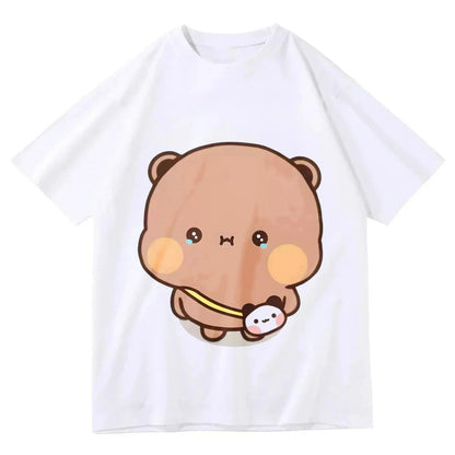 Flat Lay of Cute Anime Girl Harajuku T-Shirt for Women