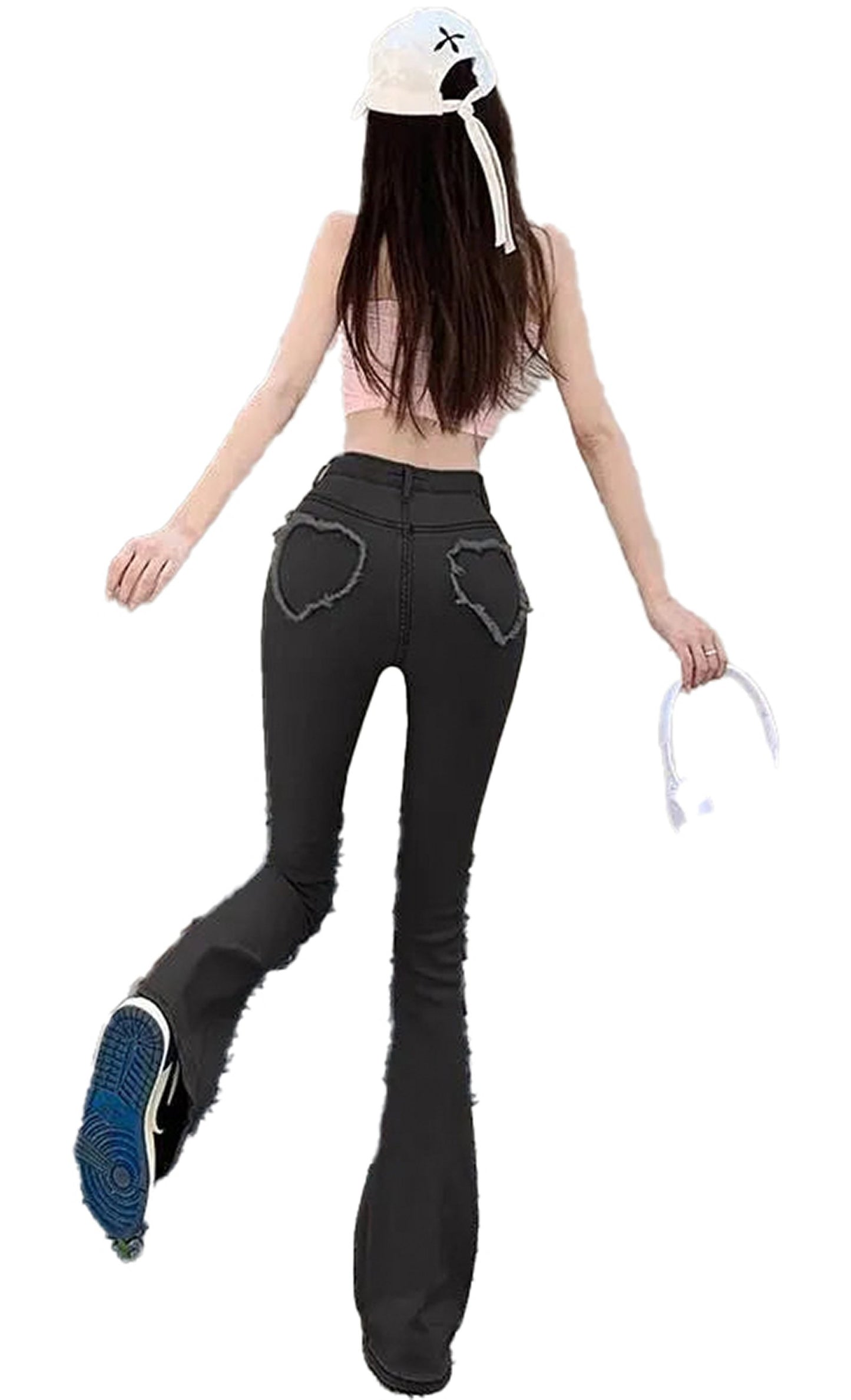 Slim Fit Heart Jeans For Women