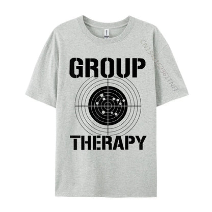 Lifestyle Shot of Retro Group Therapy Men’s Cotton T-Shirt