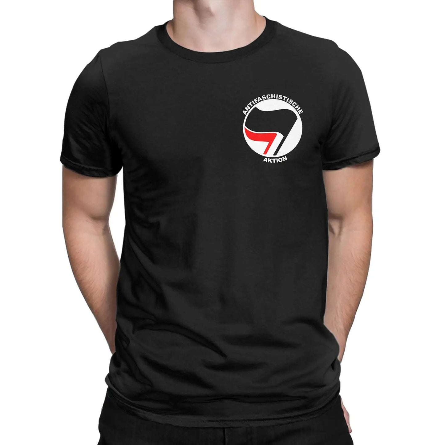 Trendy Anti-Fascist Logo T-Shirt for Men | Y2K Summer Cotton Tee Gift