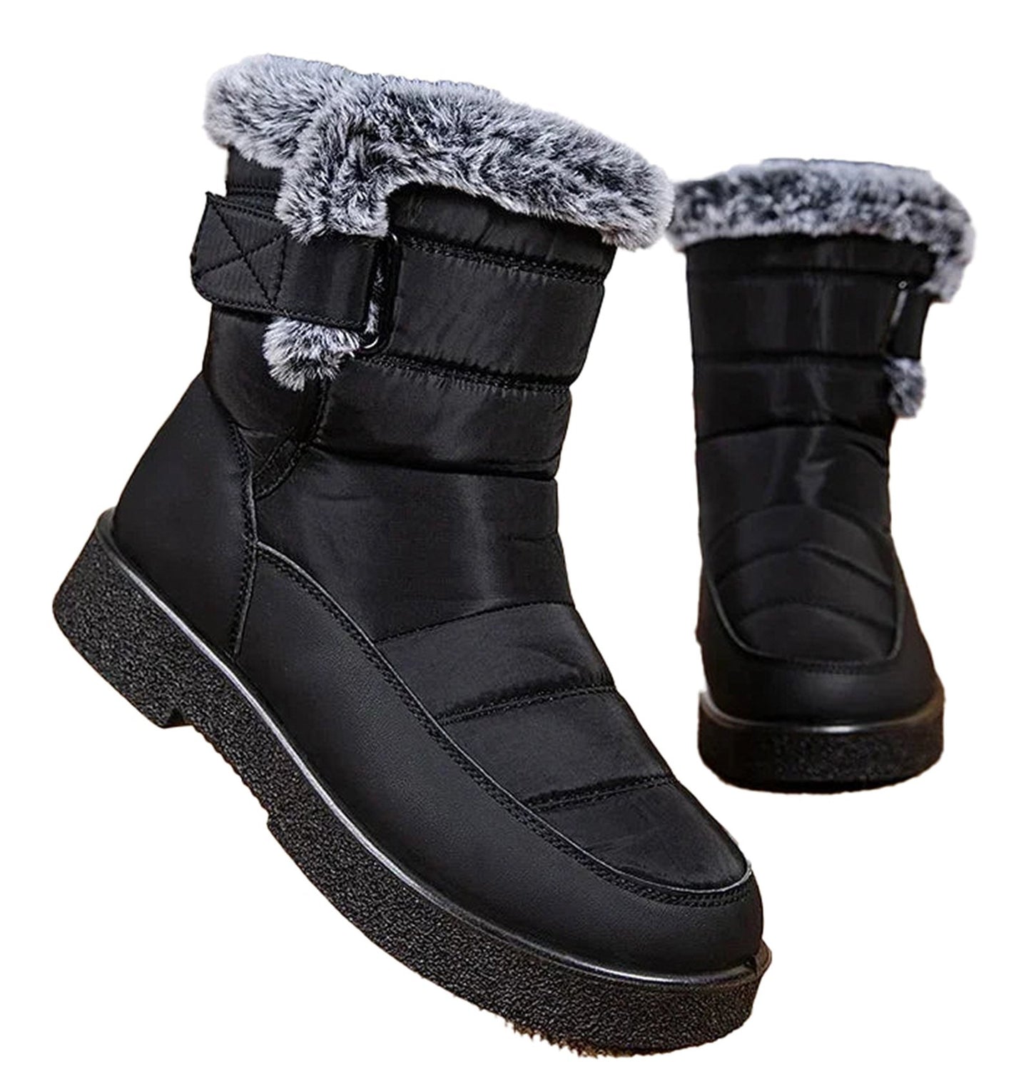 Waterproof Faux Fur Snow Boots Women
