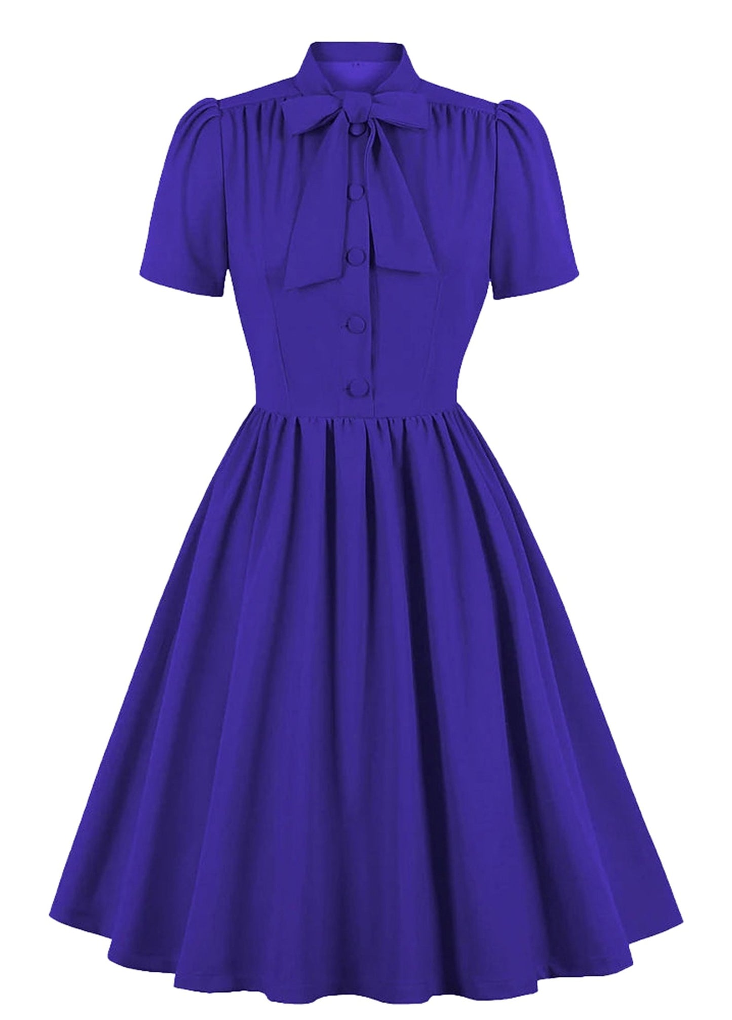 LuckeLadybug Vintage Blue Pleated Dress 2025