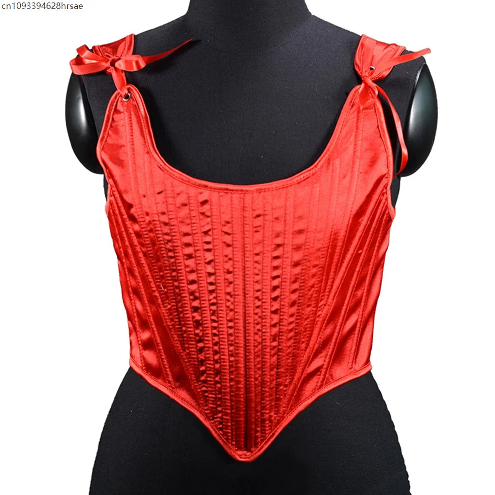 Womens Renaissance Corset Top Overbust Bustier