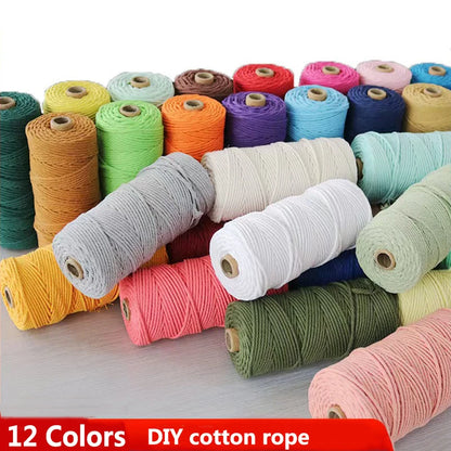 3mm 100M Macrame Cord Rope Cotton Twine Thread String Crafts DIY