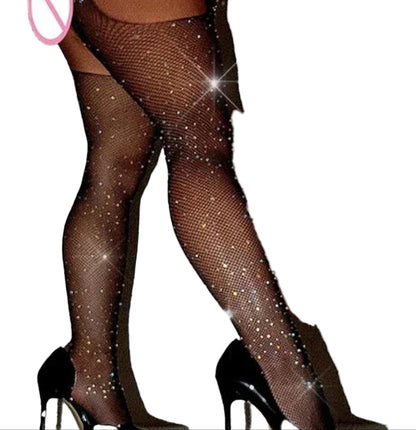 Sexy Rhinestone Fishnet Bodysuit