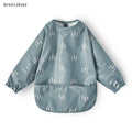Cute Cartoon Animal Waterproof Long Sleeve Toddler Feeding Smock Bib