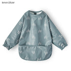 Cute Cartoon Animal Waterproof Long Sleeve Toddler Feeding Smock Bib